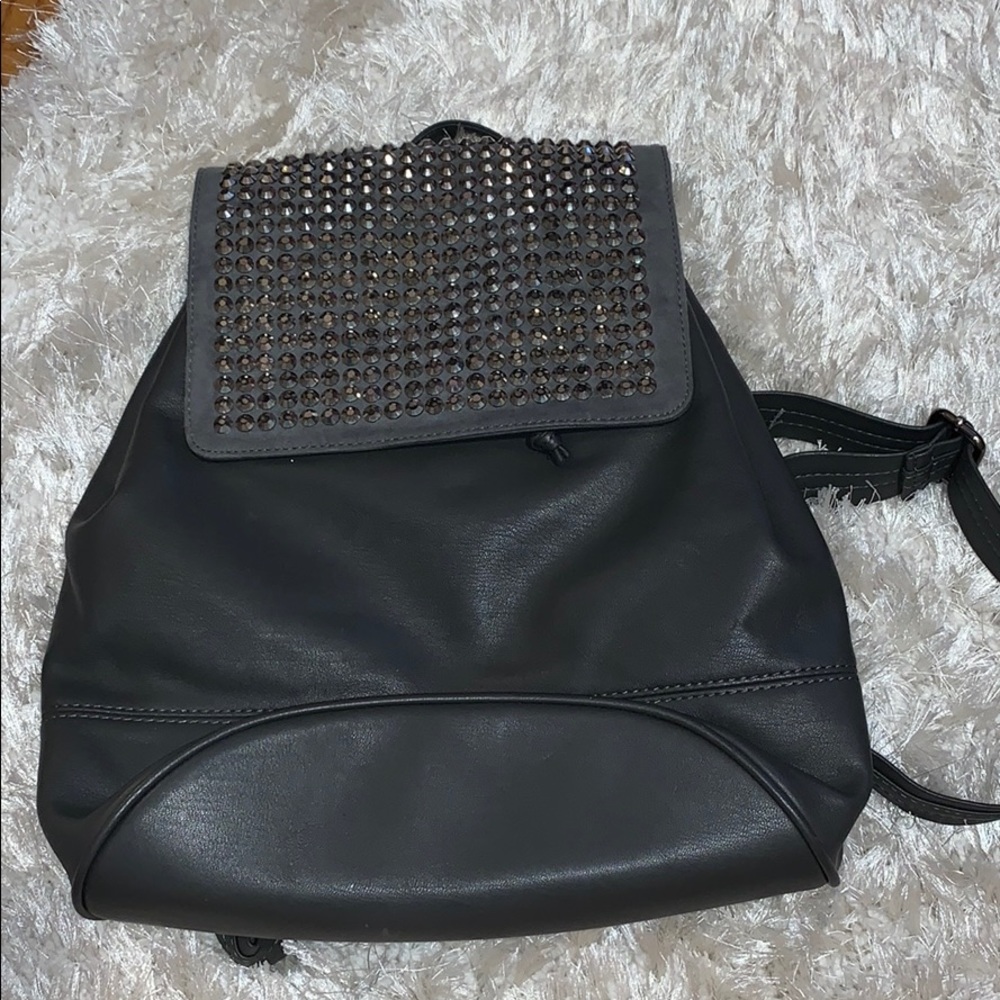 Black sparkly bag satin inside
